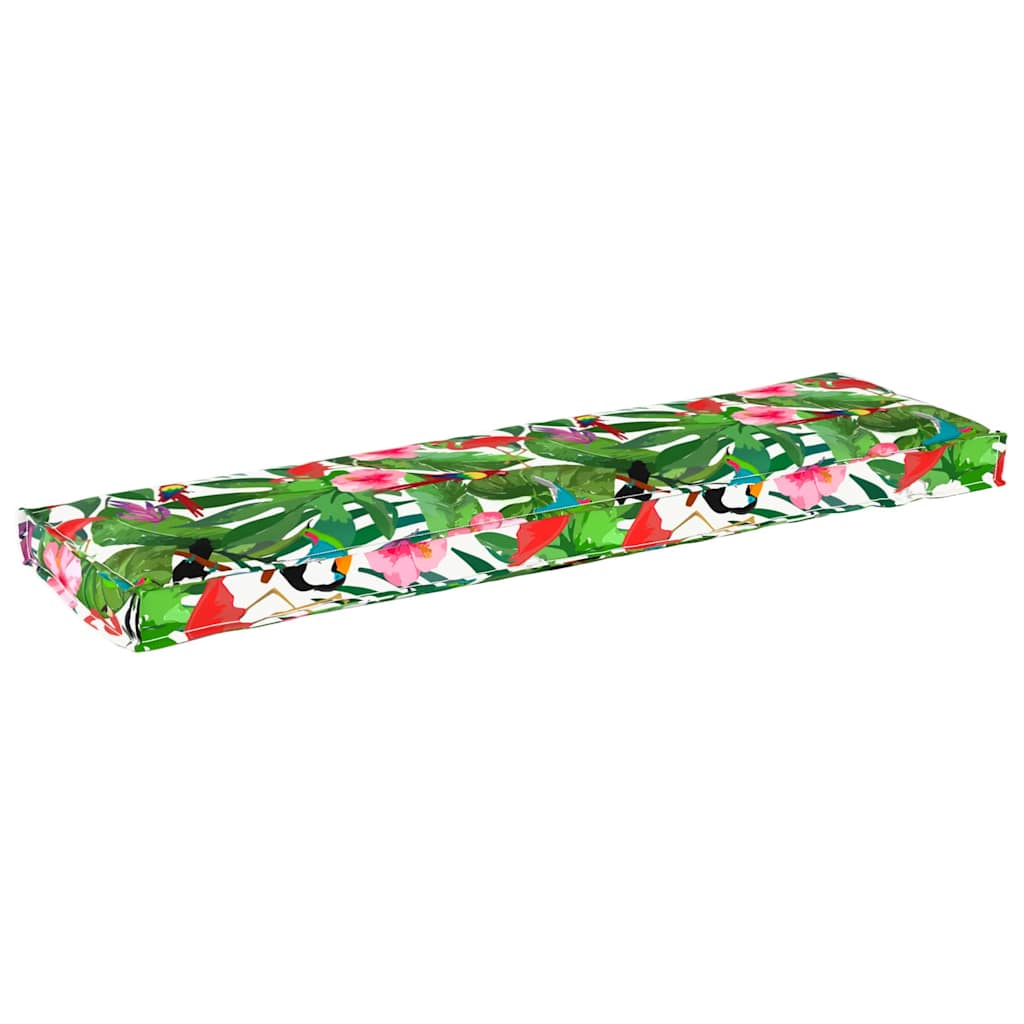 Pallet Cushion for Bench Floral Multicolour 140 x 40 x 8 cm